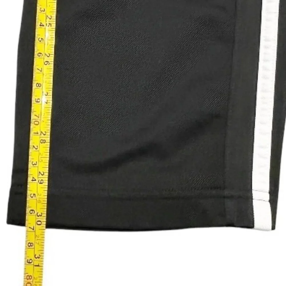 Adidas Size Youth Large Track Pants Sweatpants Black w/ White 3 Stripes